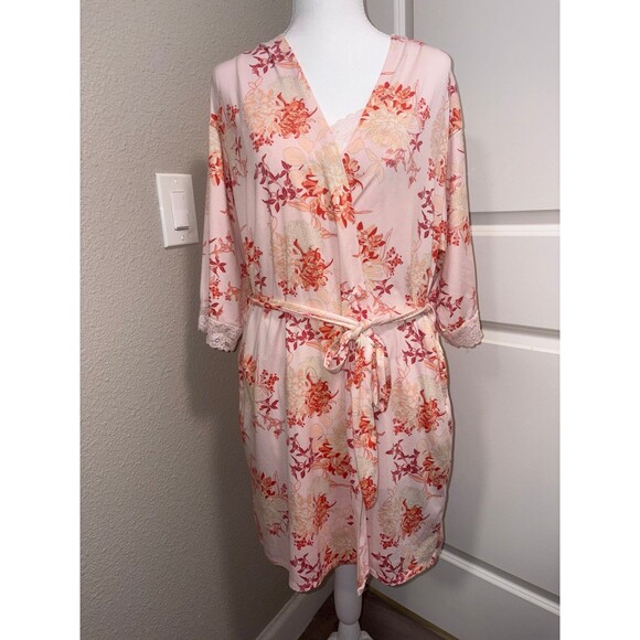 3 pc Set by Flora Nikrooz  size L pajamas Robe lingerie - Picture 4 of 11